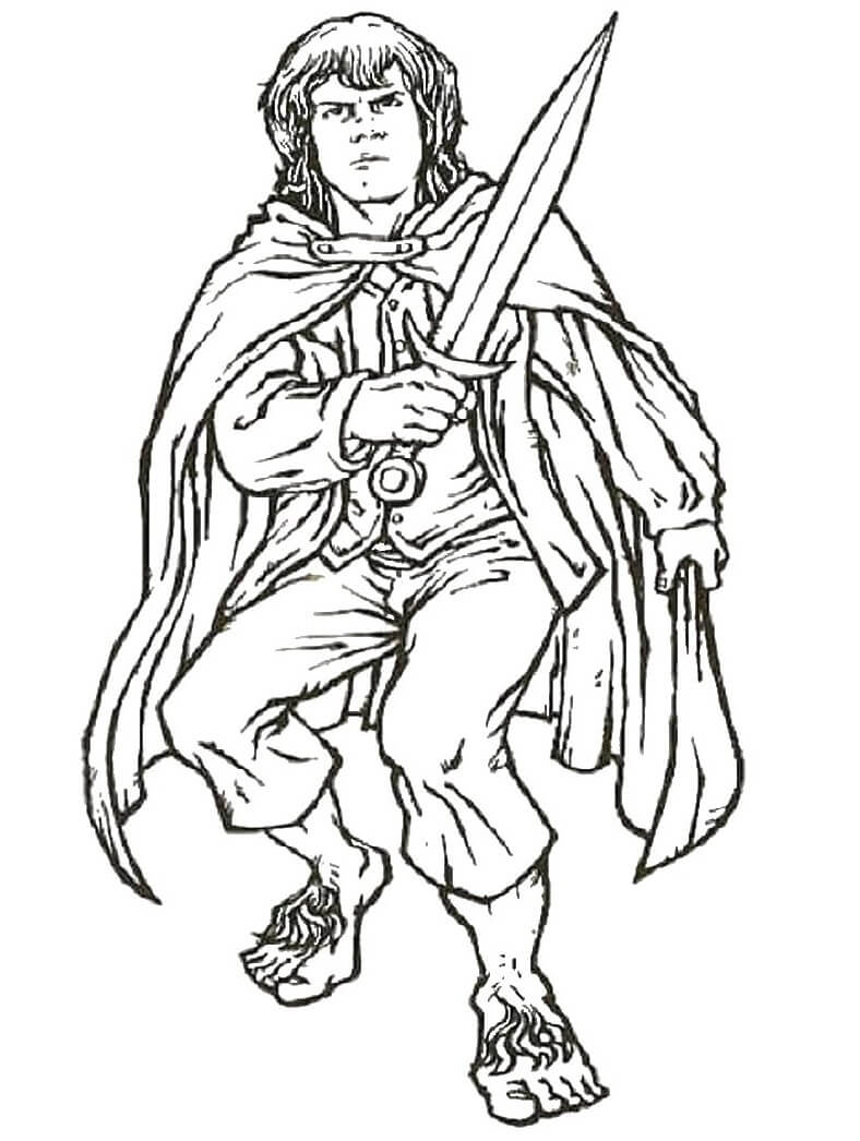 Samwise Gamgee Coloring Page - Free Printable Coloring Pages for Kids