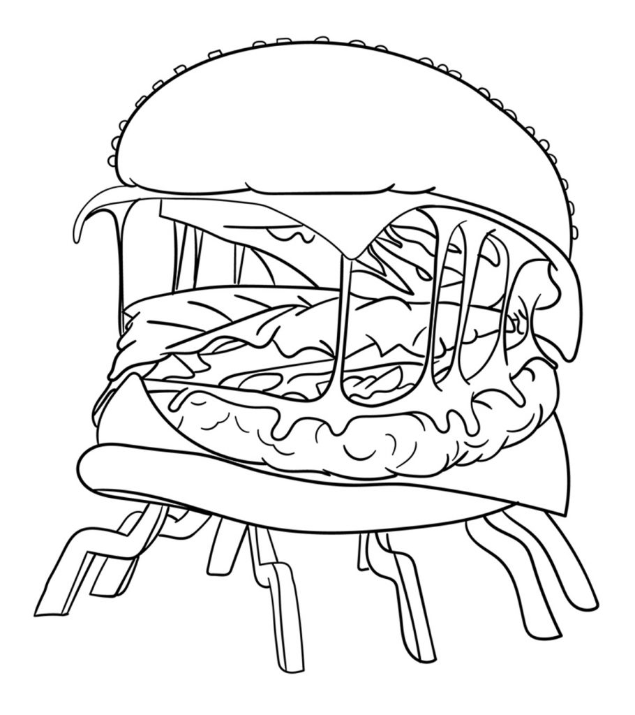 10 Printable Burger Coloring Pages For Your Little One