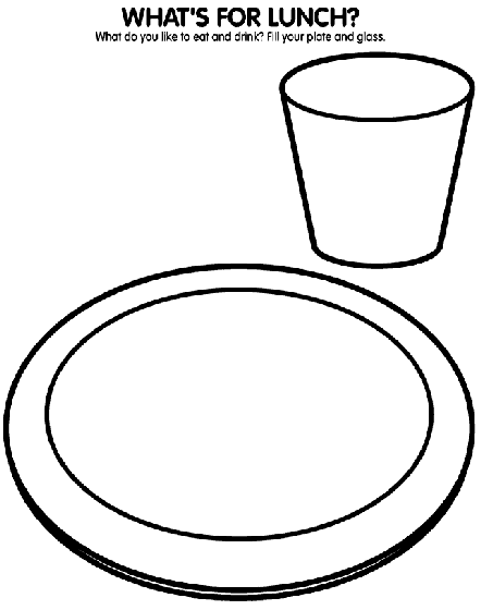 What's for Lunch? coloring page | Alimentação
