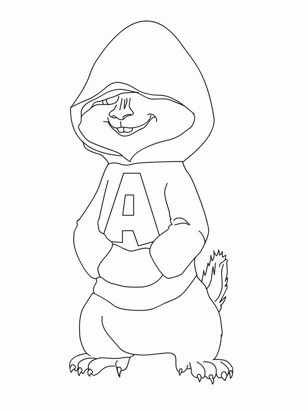 Free Kids Coloring: Alvin Coloring 1