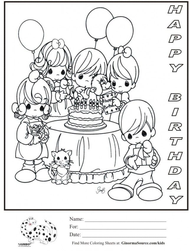 Remarkable Birthday Party Coloring Pages For Kids Image Kids 