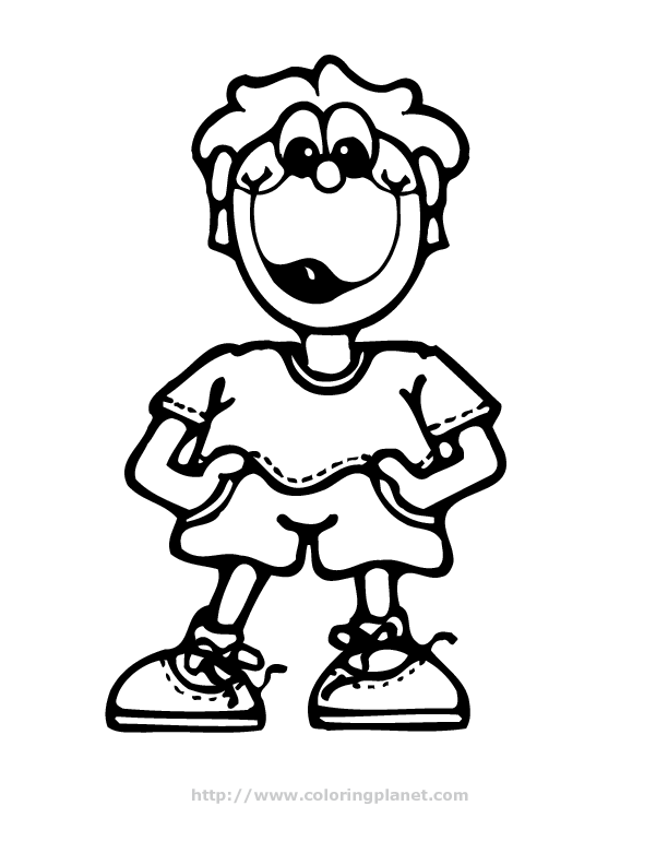 Boy Cartoon Colouring Pages