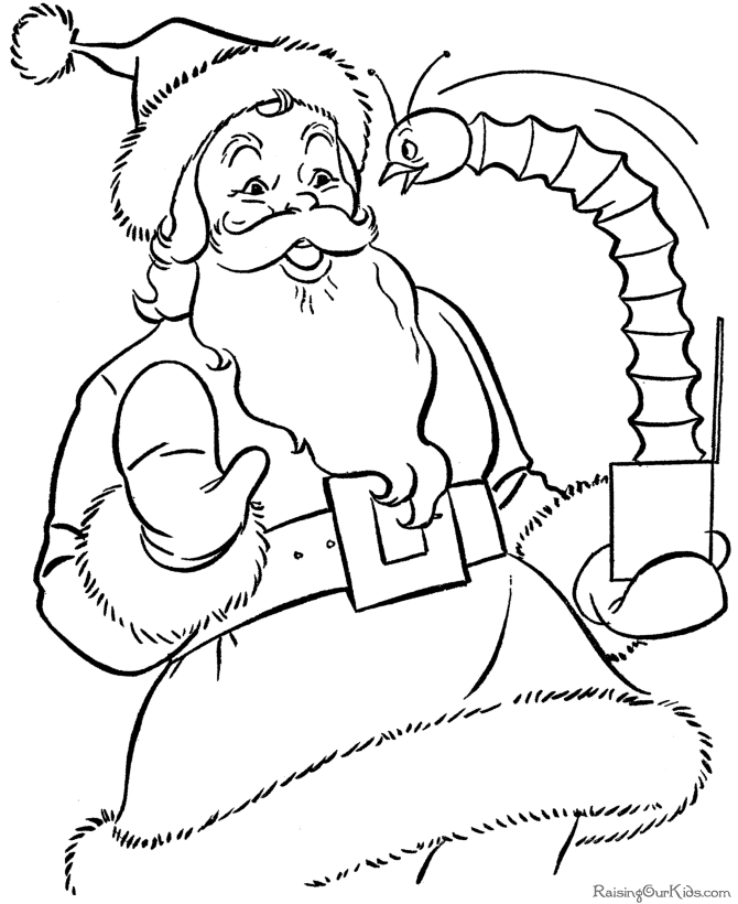 Free Printable Santa Coloring Pages - 007