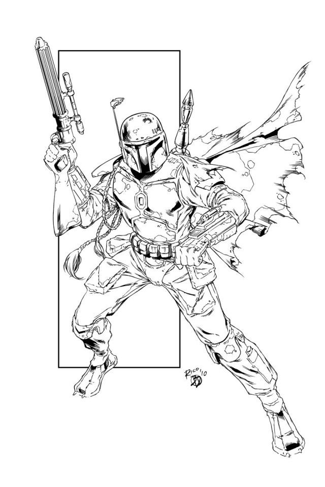 hello kittyjesujango fett Colouring Pages (page 2)