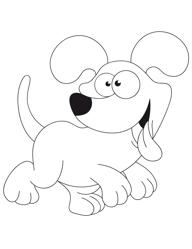 Cool Dog Wants To Play Fetch Coloring Page | Free Printable 