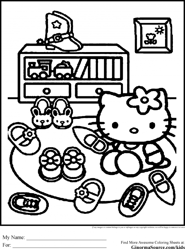 You May Like Others Hottest Coloring Pages Hello Kitty Shoes 41563 