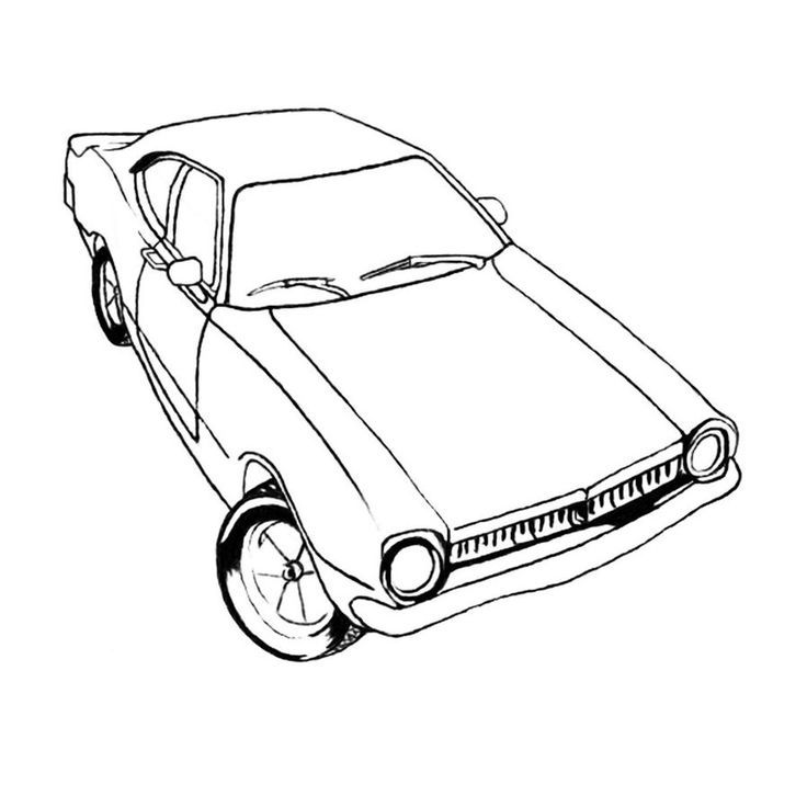 Free Printable Muscle Car | Coloring pages