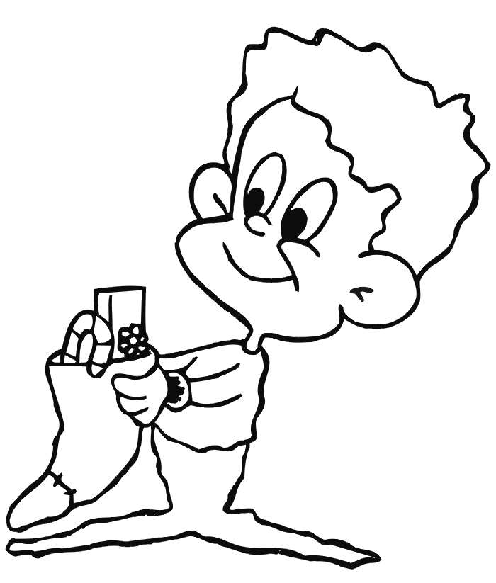 Christmas Stocking Coloring Page | Free coloring pages