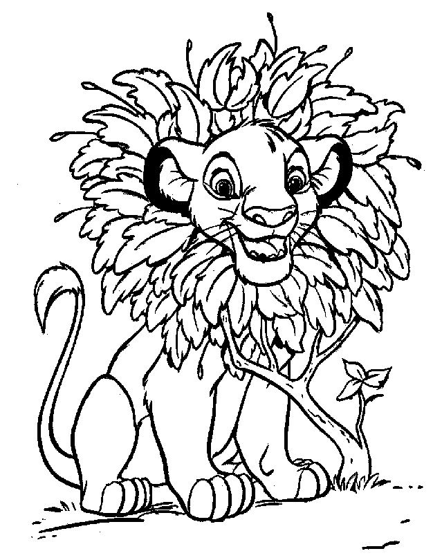 Cartoons Lion King Coloring Pages