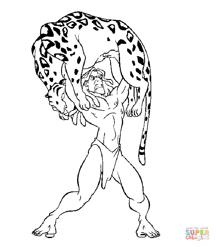 Tarzan of the apes coloring pages | Free Coloring Pages