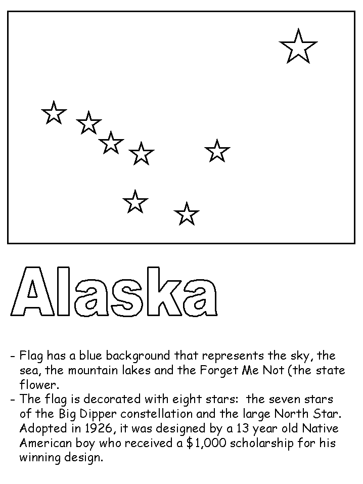 Alaska Flag Coloring Page