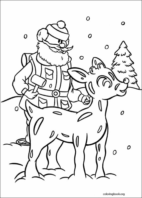 Rudolph The Red-Nosed Reindeer coloring page (021) @ ColoringBook.org