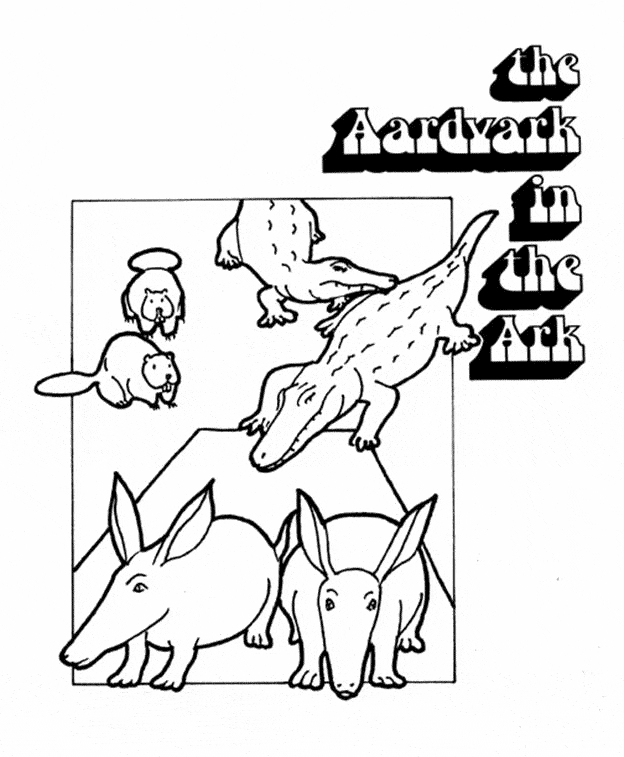 Free aardvark coloring sheet - Animals Town - Free aardvark color sheet