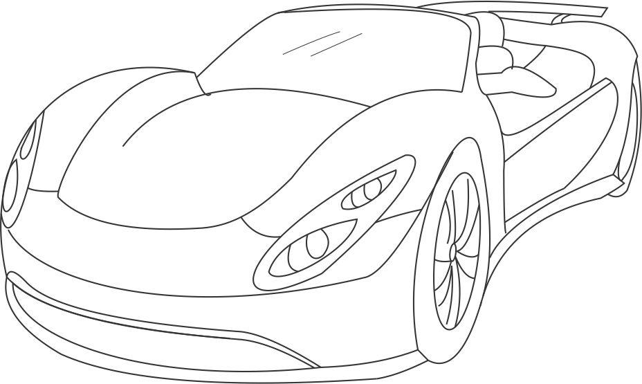 Super car 2 coloring printable page for kids