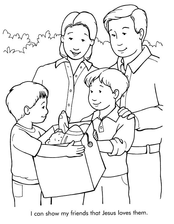 Show the Love of Jesus Coloring Page | Sermons4Kids