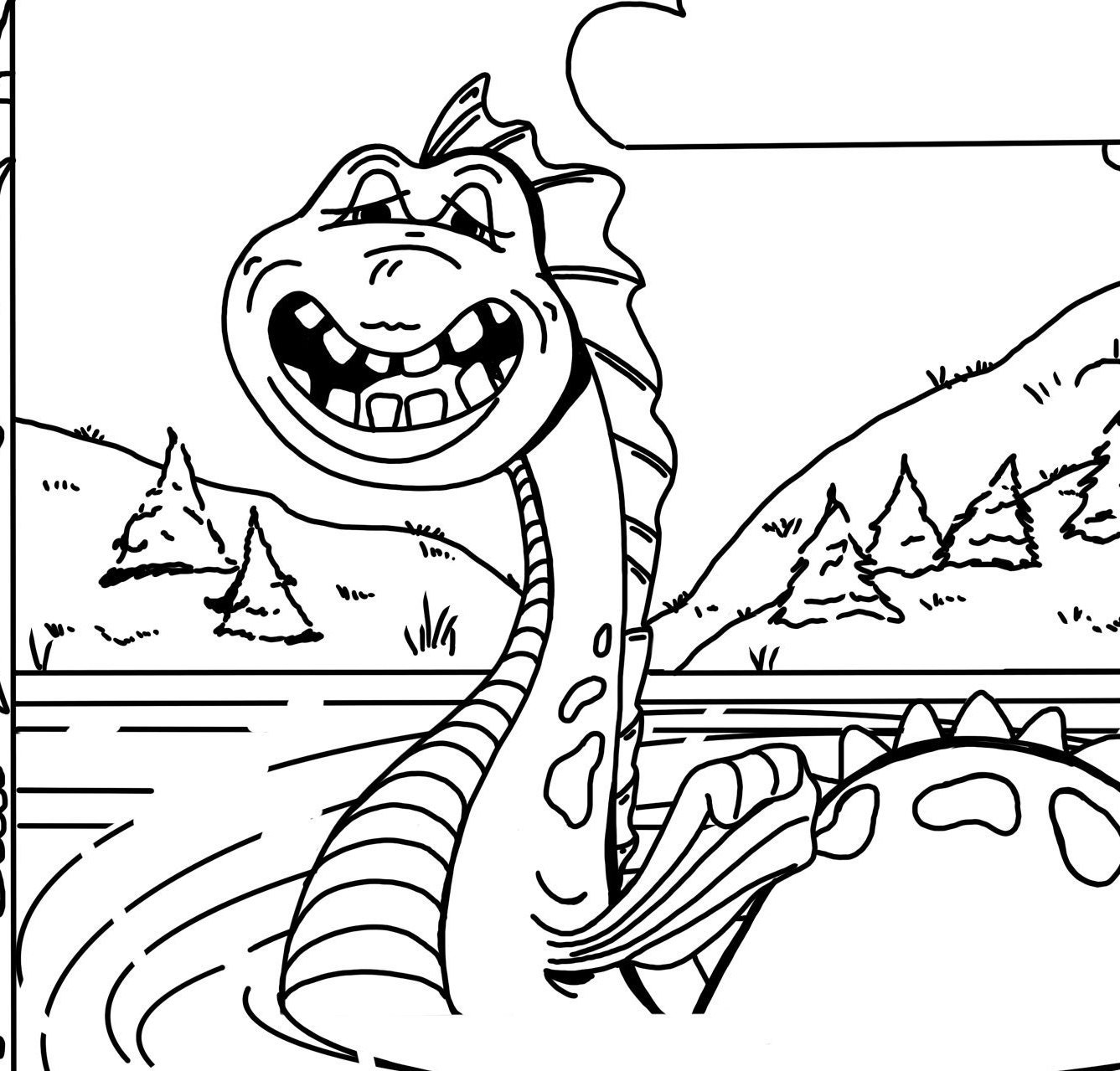 Printable Coloring Page Loch Ness Monster Coloring Sheet - Etsy