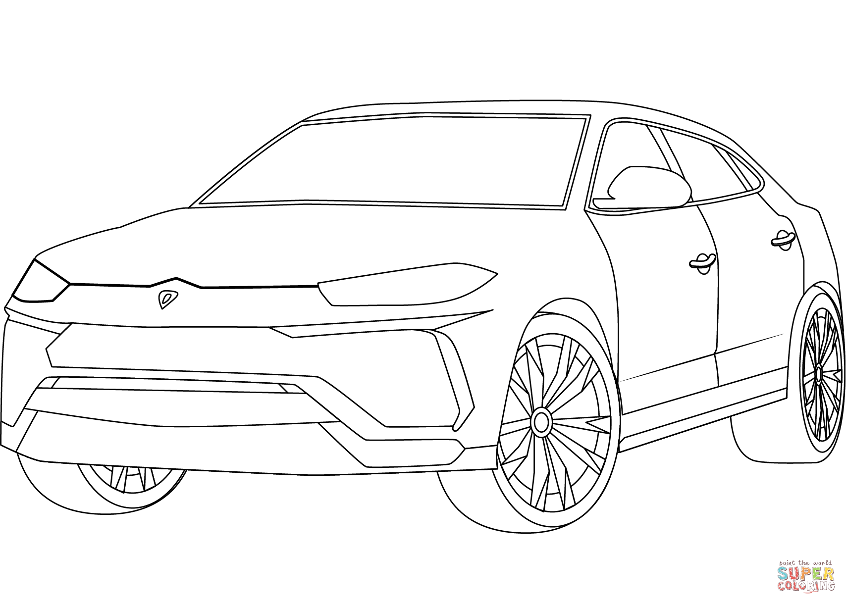 Lamborghini Urus coloring page | Free Printable Coloring Pages