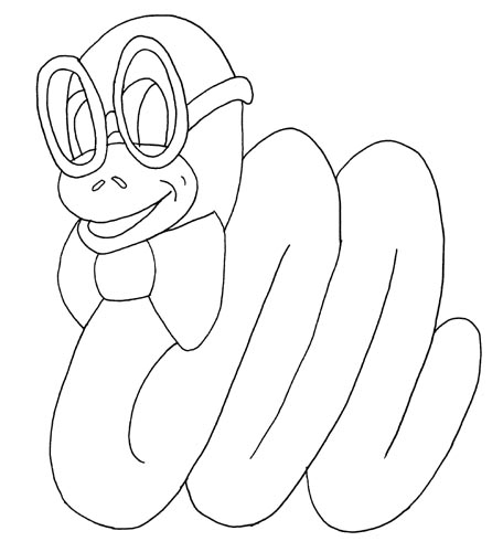Book Worm Coloring Sheet - Get Coloring Pages