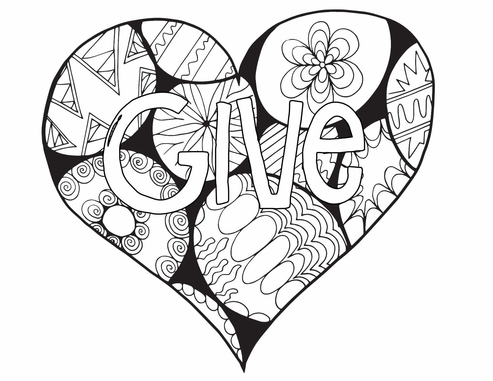GIVE! 3 Free Printable Coloring Pages — Stevie Doodles