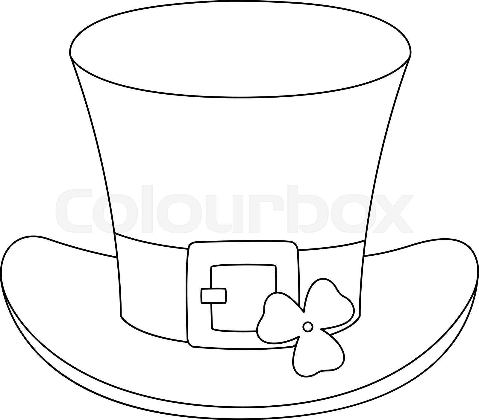 Happy St. Patricks Day Leprechaun Hat Coloring | Stock vector | Colourbox