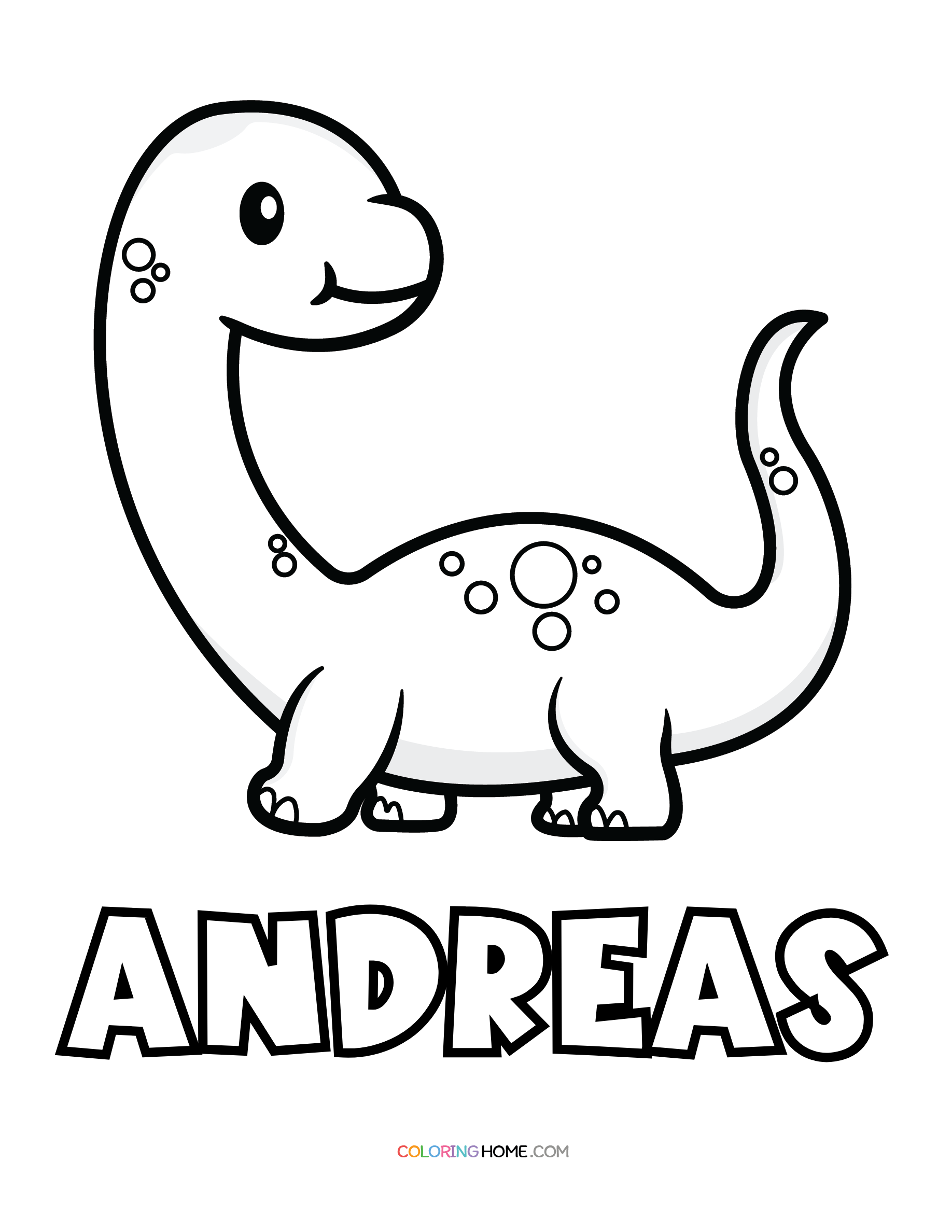 Andreas dinosaur coloring page