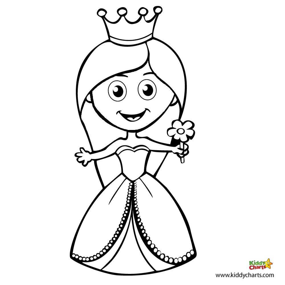 Princess colouring: Get your own little lady to colour in