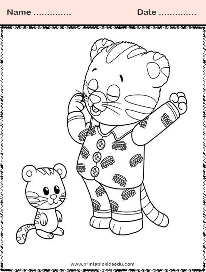 Daniel Tiger Neighborhood Printable Coloring for Kids - Printablekidsedu.com