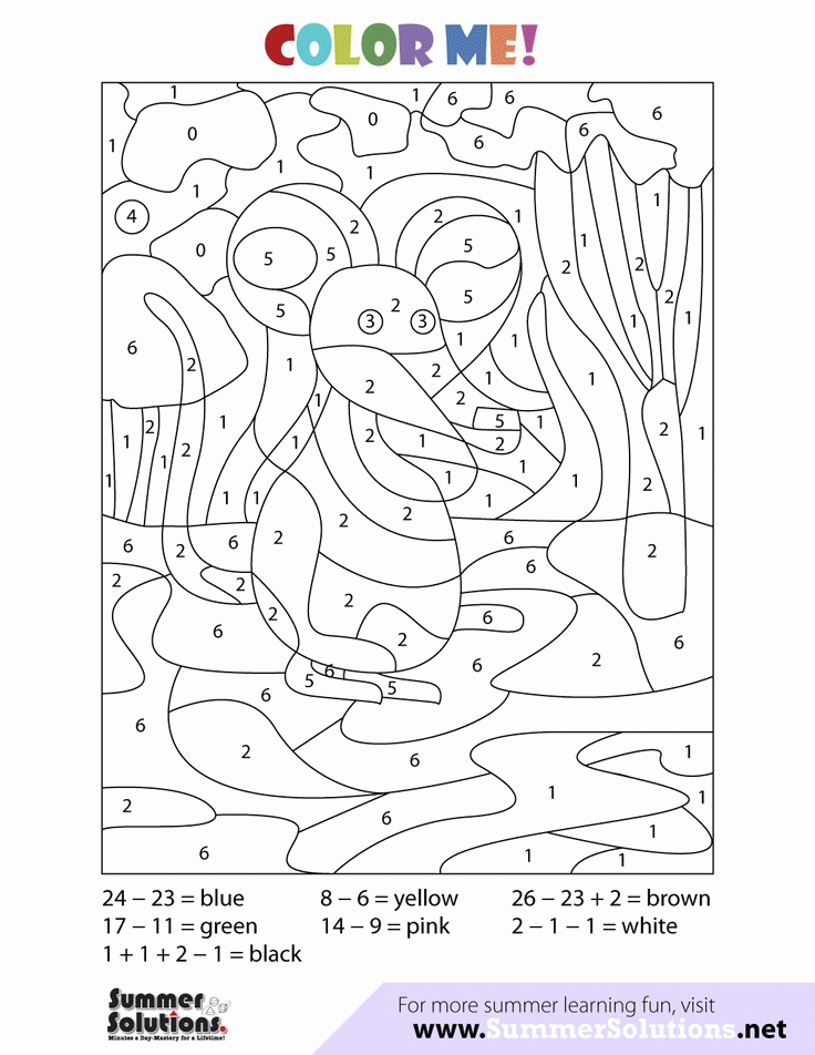 free math worksheets summer coloring page - Gianfreda.net