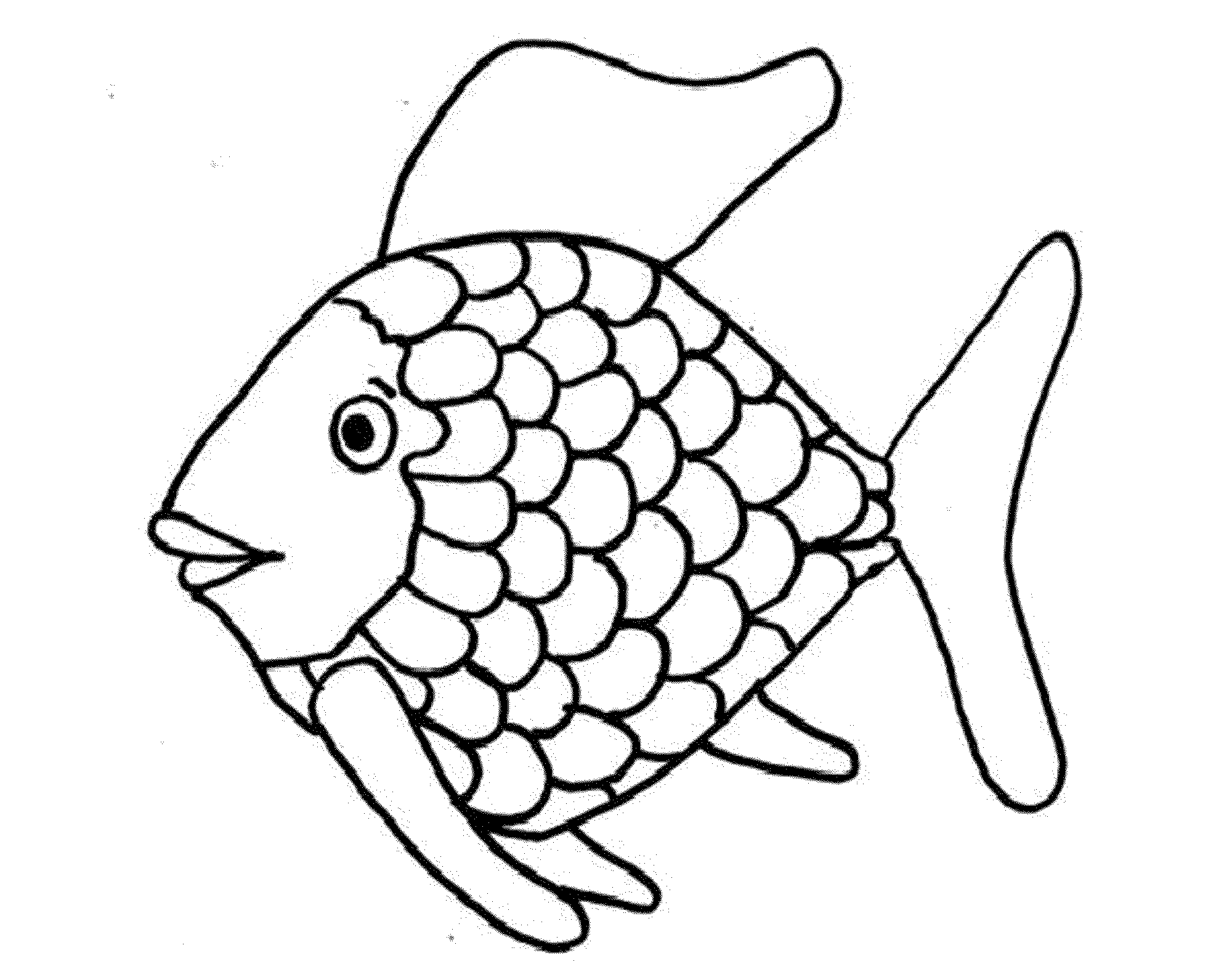 Rainbow Fish Coloring - Coloring Pages for Kids and for Adults