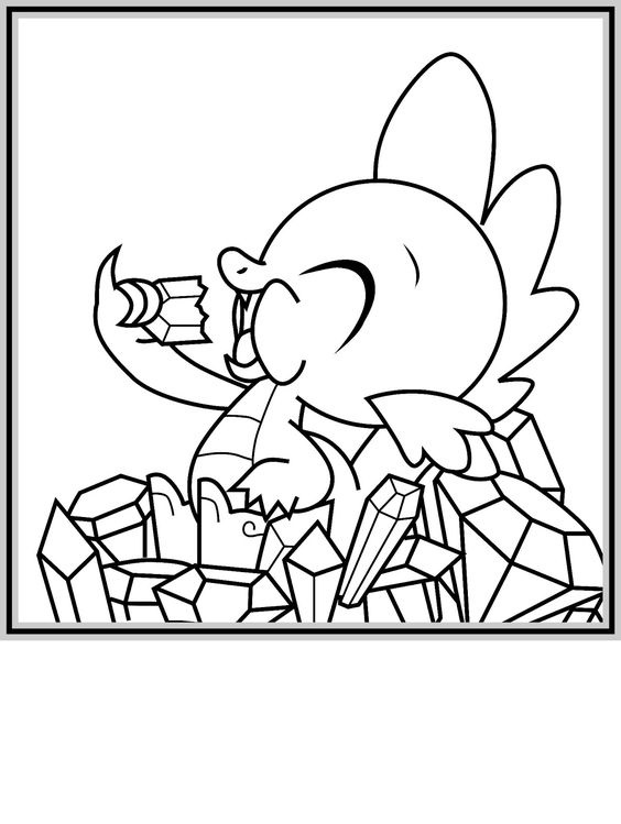 My Little Pony Nice Spike Coloring Page - My Little Pony Coloring Pages