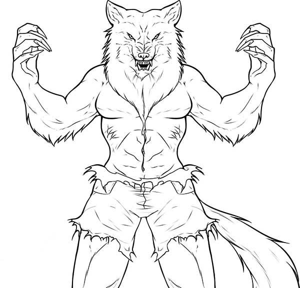 How To Draw Werewolf Coloring Page : Coloring Sun