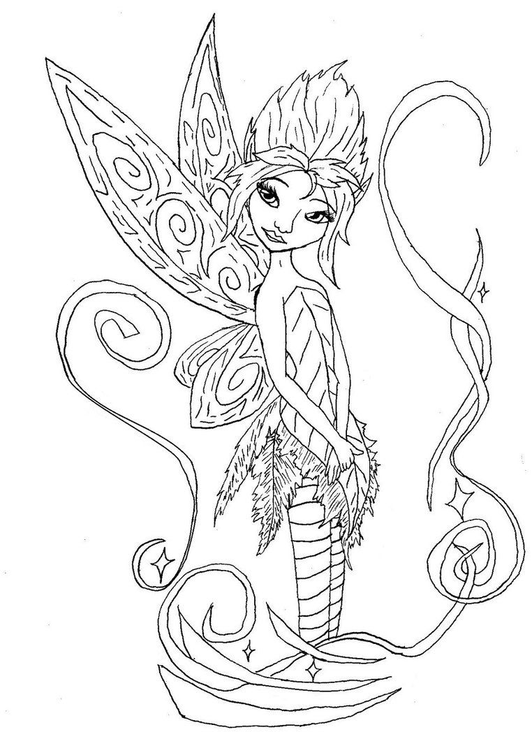Flying Fairy Coloring Pages For Kids Printable - VoteForVerde.com