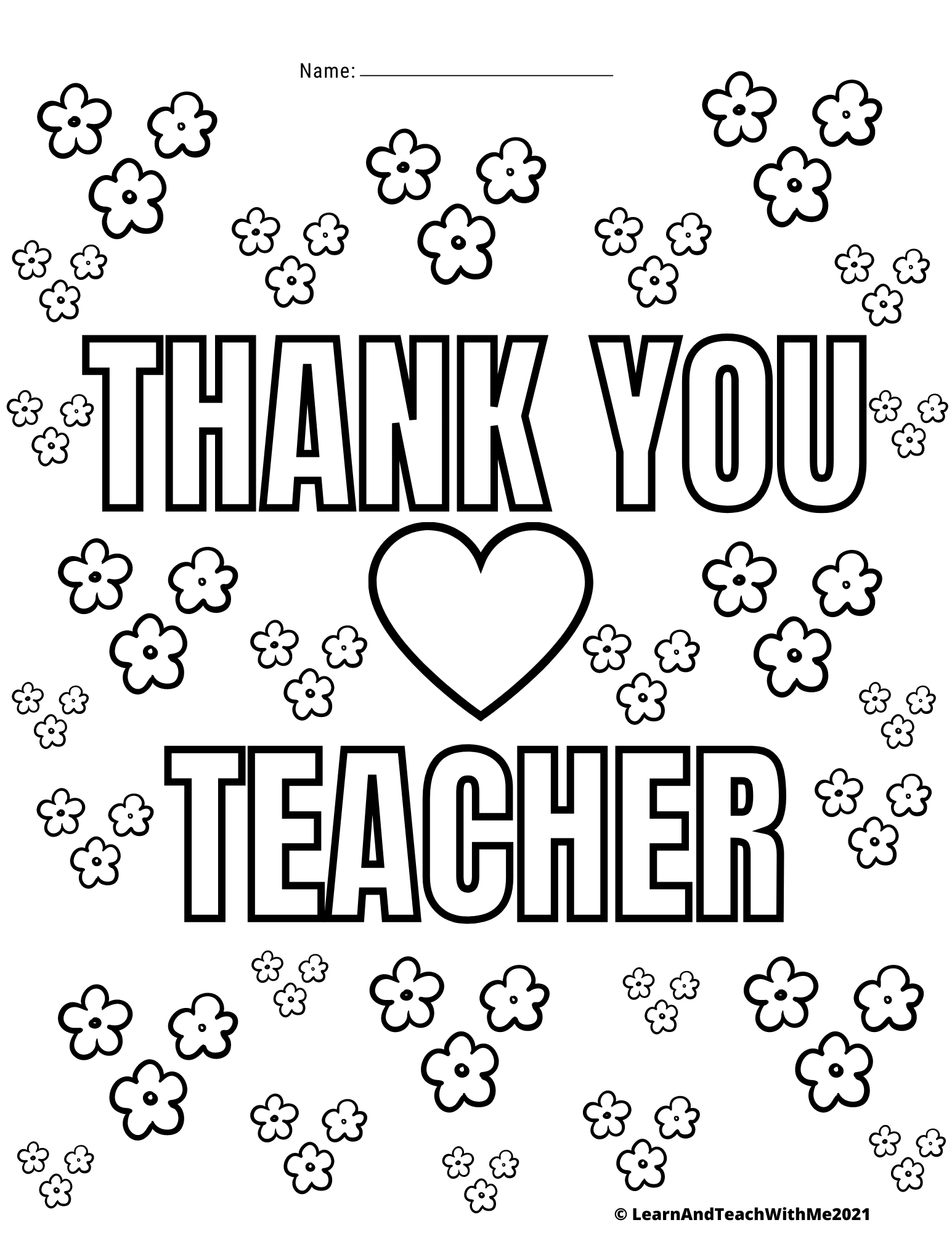 Parents and Teachers Appreciation Thank You Coloring Pages | Made By  Teachers