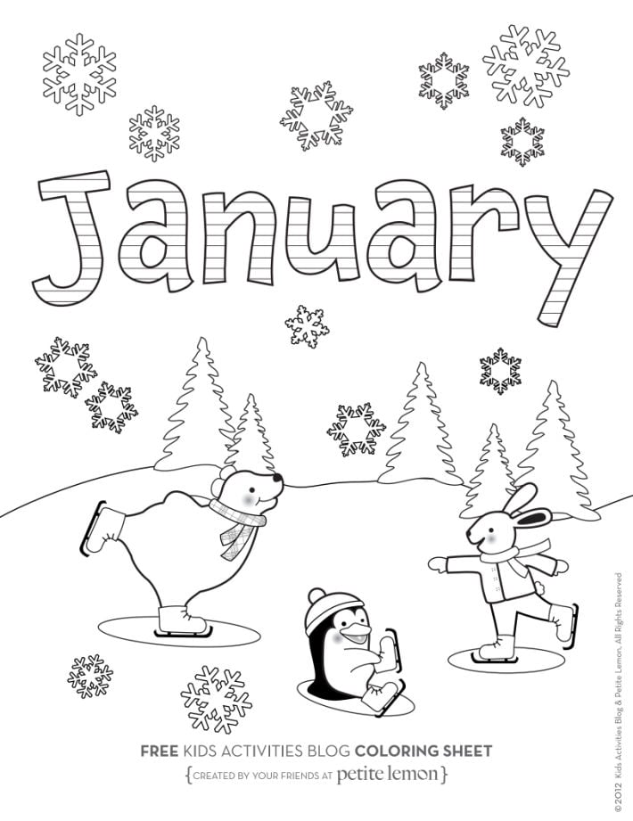 January Coloring Pages for Winter ...