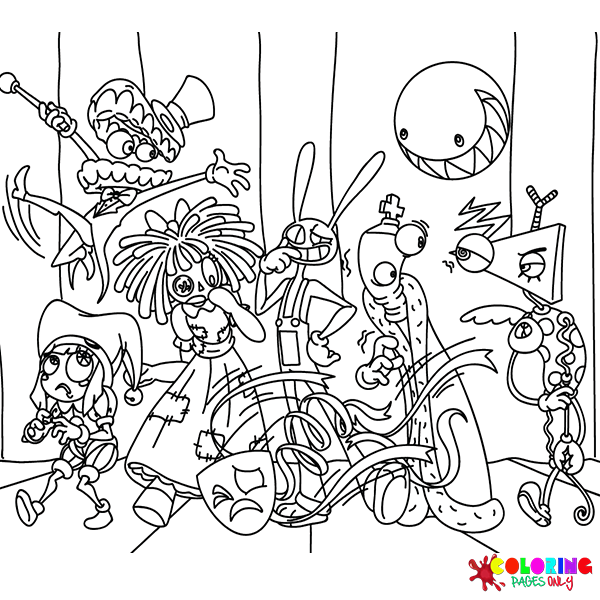 The Amazing Digital Circus Coloring Pages - Free Printable Coloring Pages