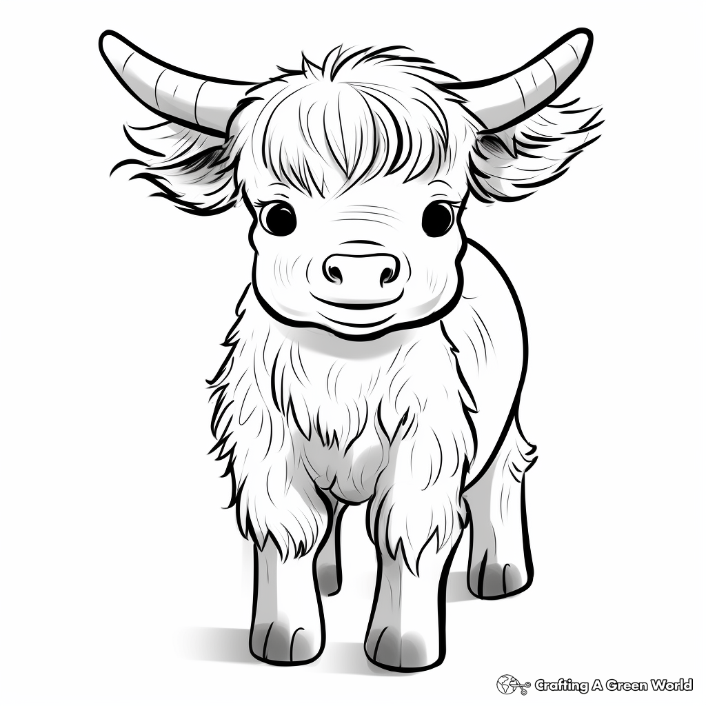 Highland Cow Coloring Pages - Free ...
