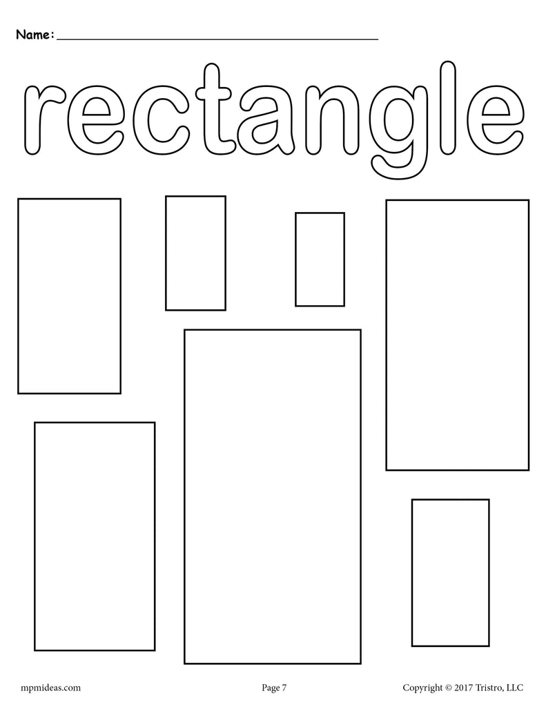 Rectangles Coloring Page - Rectangle Shape Worksheet – SupplyMe