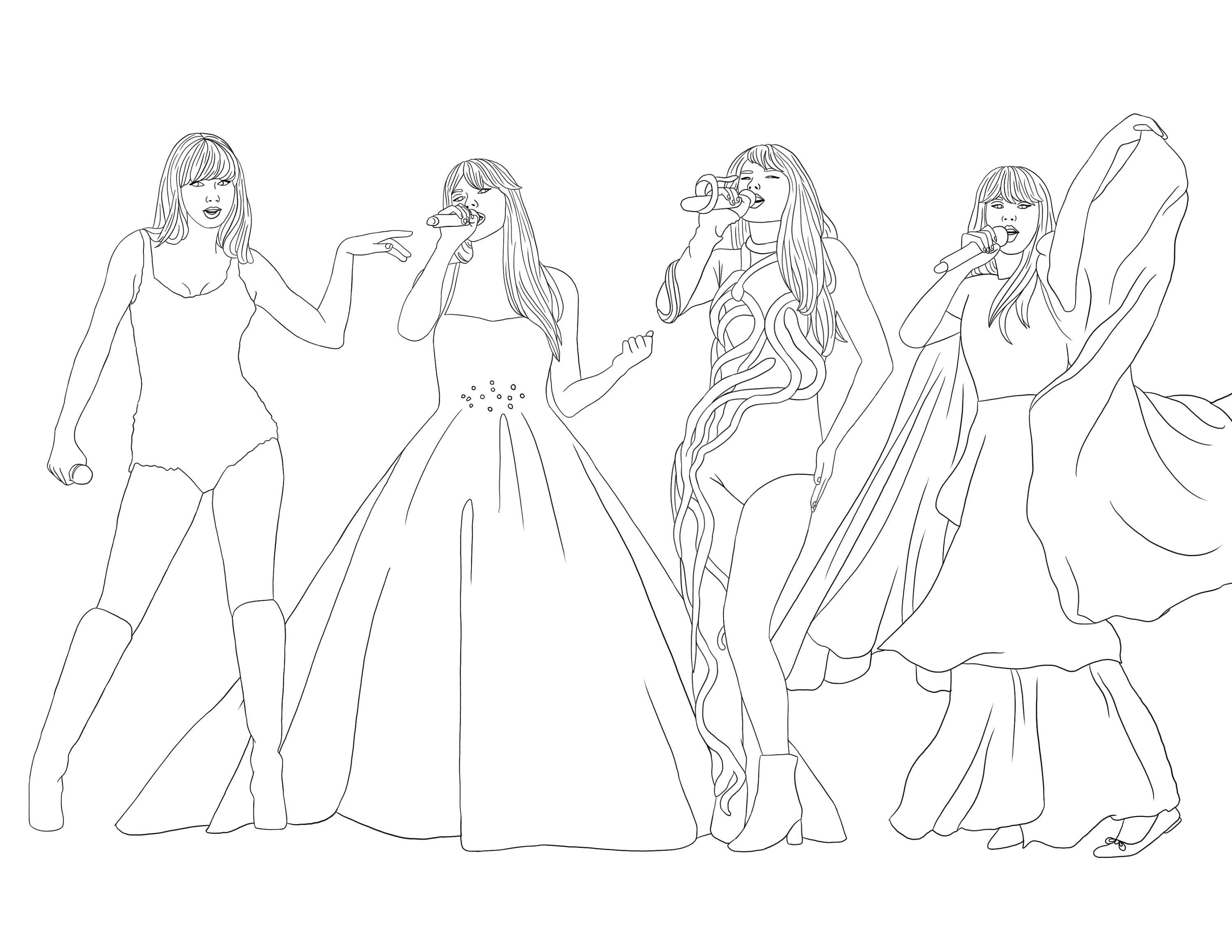 Taylor Swift ERAS TOUR Coloring Page ...