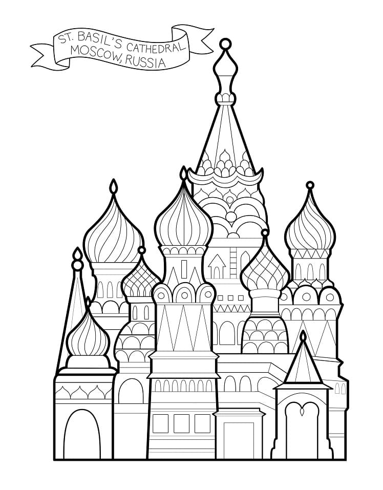 Saint Basils Cathedral 8 Coloring Page - Free Printable Coloring Pages for  Kids