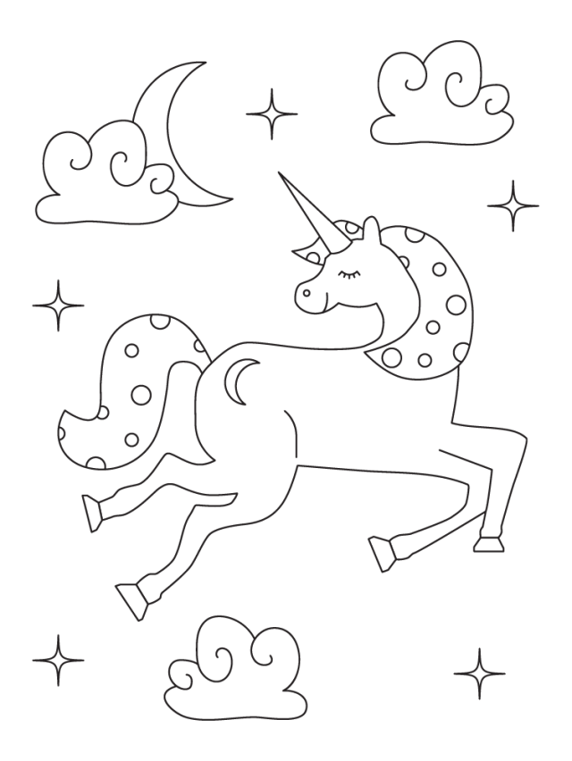 9 Printable Unicorn Coloring Pages