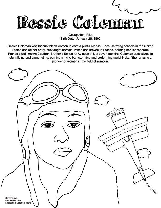 Black History Coloring Sheets | Doodles Ave