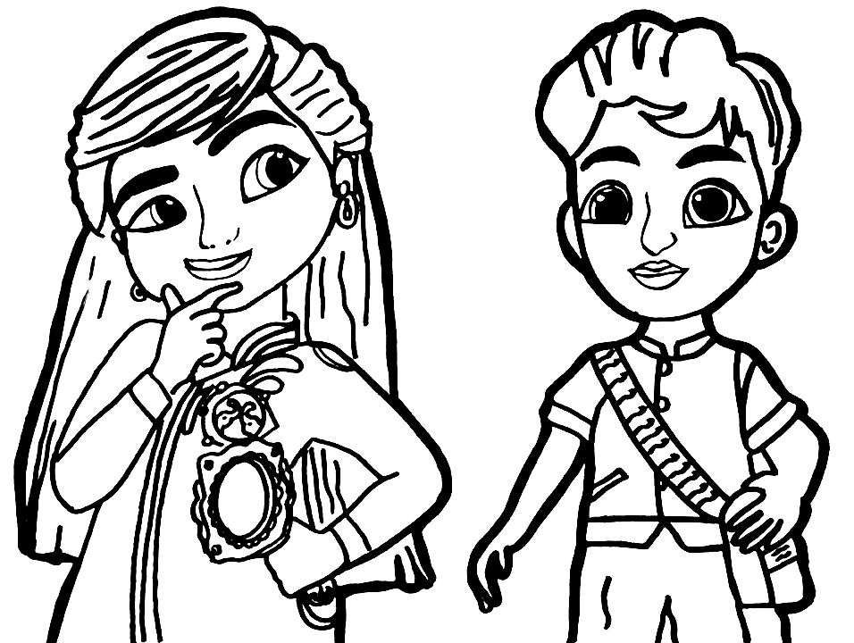 Mira and Neel Coloring Pages - Mira, Royal Detective Coloring Pages - Coloring  Pages For Kids And Adults