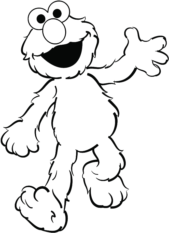 Download Elmo Give Greetings To Friends Coloring Page - Elmo Coloring Pages  - Full Size PNG Image - PNGkit