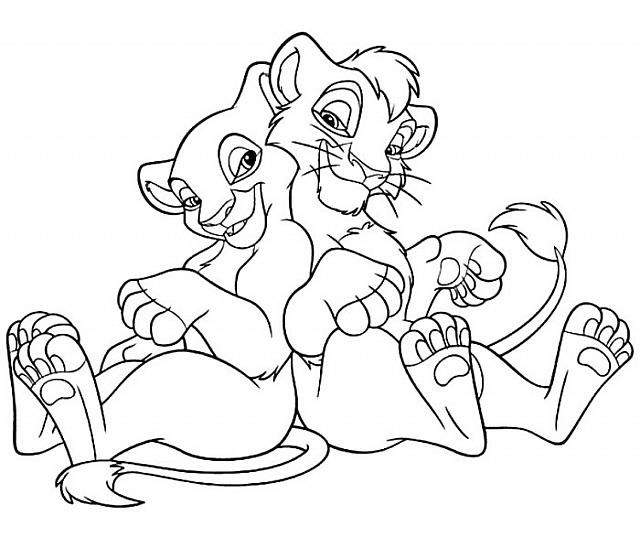 Kiara e Kovu 2 disegni da colorare gratis | Disegni da colorare, Pagine da colorare disney, Disegni