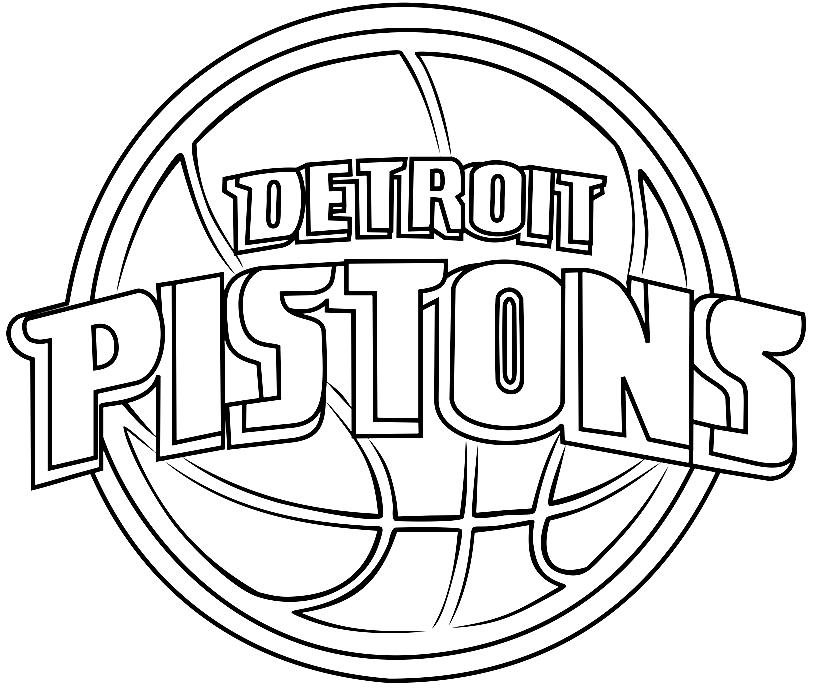 Detroit Pistons Logo Coloring Pages - NBA Coloring Pages - Coloring Pages  For Kids And Adults