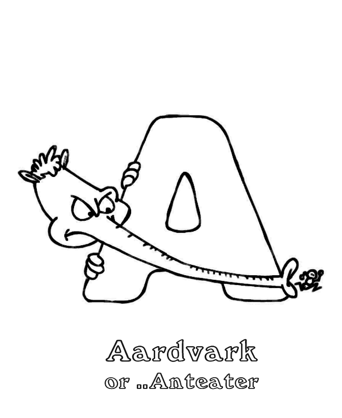 ABC Coloring Sheets - Cartoon Animal Alphabet Activity Sheets ...