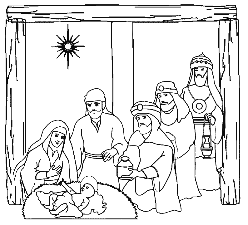 Three kings Coloring Pages - Coloringpages1001.com