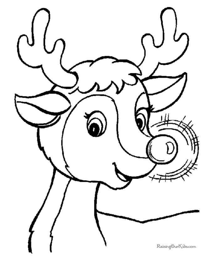 Free Printable Rudolph Coloring Pictures - 013