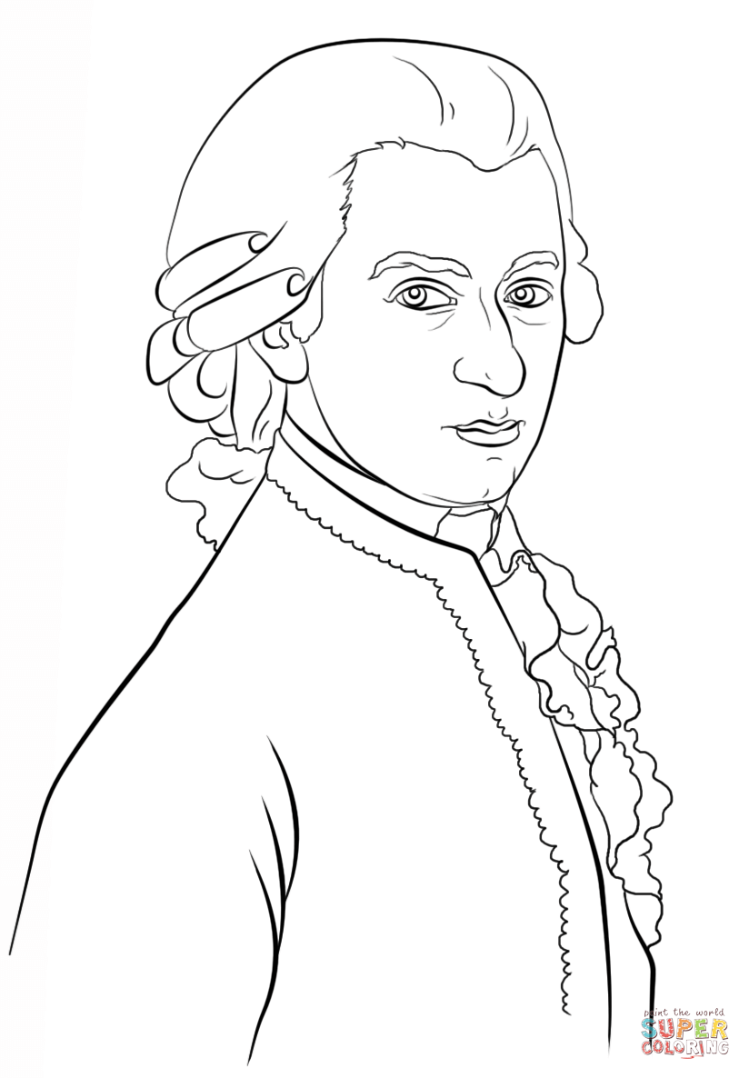Mozart coloring page | Free Printable Coloring Pages