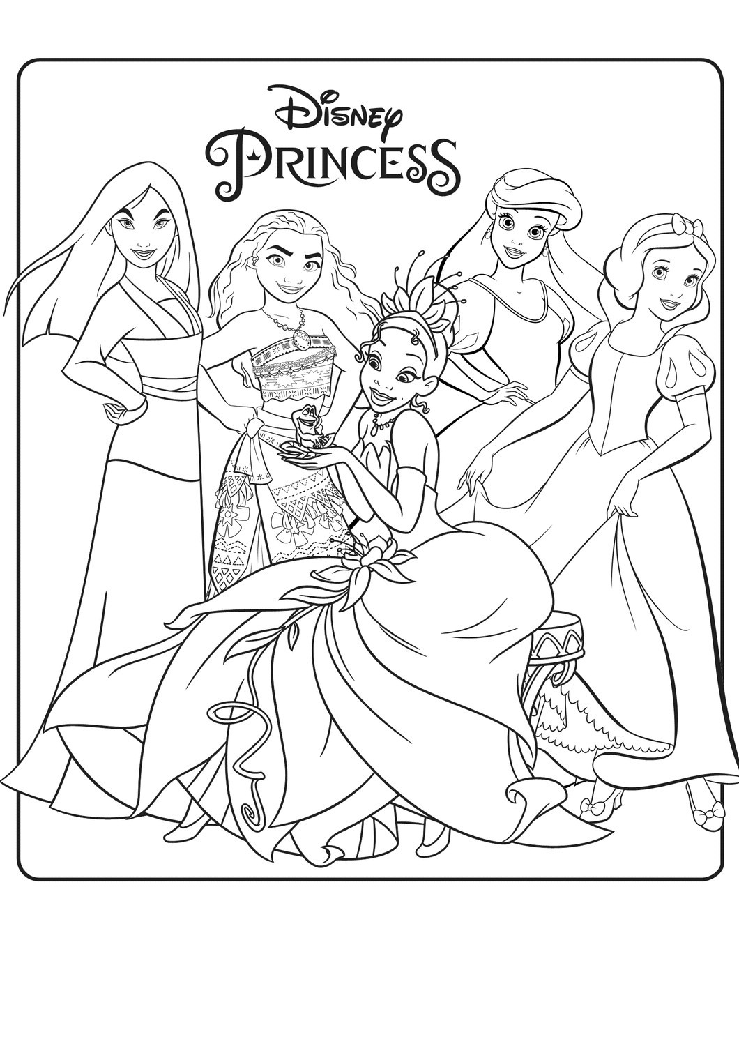 Disney Princesses Coloring Page